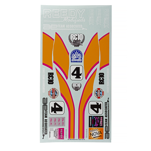RC10 Team Car Kit Decal Sheet | Associated Electrics