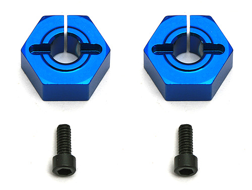 FT 12 mm Alum. Clamping Wheel Hexes, SC10 Front | Associated Electrics